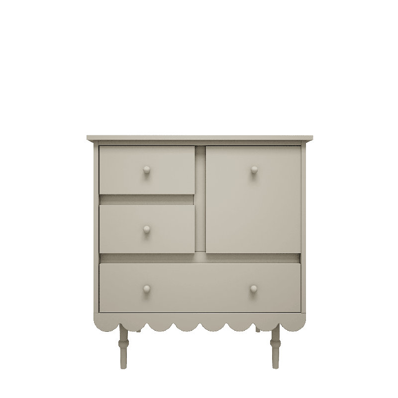 Benedikte Kids 3 - Drawer Combo Dresser, Olive