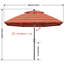 Parasol de patio en oléfine 9 pi 9 pi-681813177