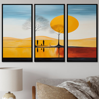 Eliana - Ensemble de reproduction d'art mural paysage abstrait