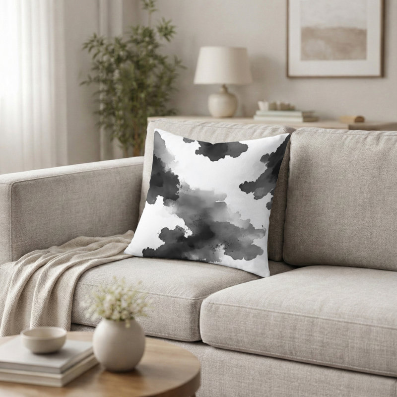 Coussin décoratif abstrait Abstract, H 20 po x l 20 po