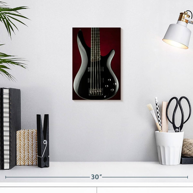 Guitare électrique noire Abarca, H 12 po x l 8 po