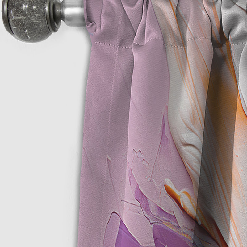 Babineau - Liquid Ink Curtain - Blackout Abstract Curtain - 1 Panels, 52" W x 63" L