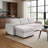 Serta Hayden 89.4" King Size Convertible Sleeper Sofa Chaise with Pop-Up Bed, Hidden Storage and USB Ports-124876166