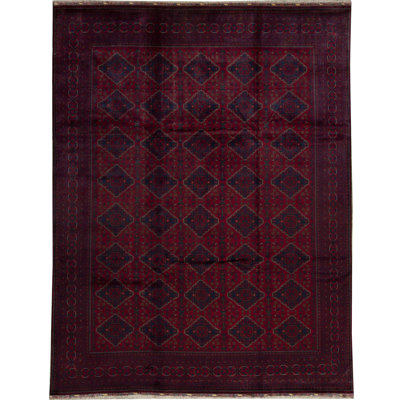 Tapis rouge noué à la main de haute qualité