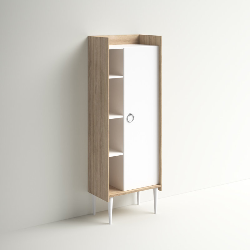 Jazmyne Freestanding Linen Cabinet, Anthracite/Walnut/Oak/White