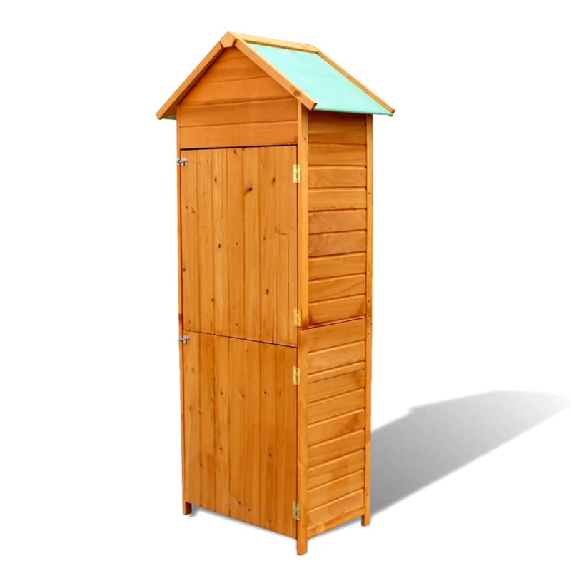 META 79cm W 420L Water Resistant Manufactured Wood Deck Box in Brown