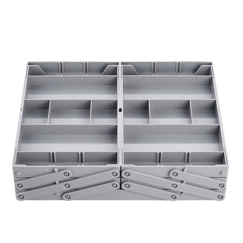 Gray foldable drawer organizer