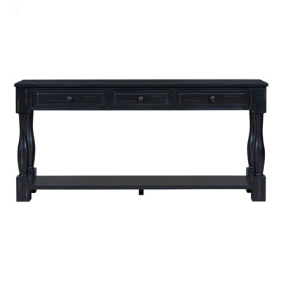 Cervantez 63" Console Table Long Console Table with Drawers and Shelf,entryway table,sofa table