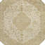 Tapis rond 8 po ivoire et beige