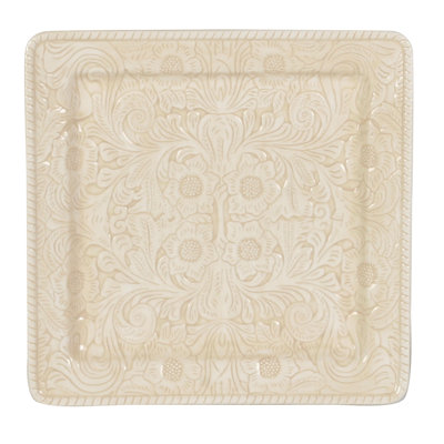 Savannah Ceramic Floral Pattern Western Style 1 Piece Serving Platter