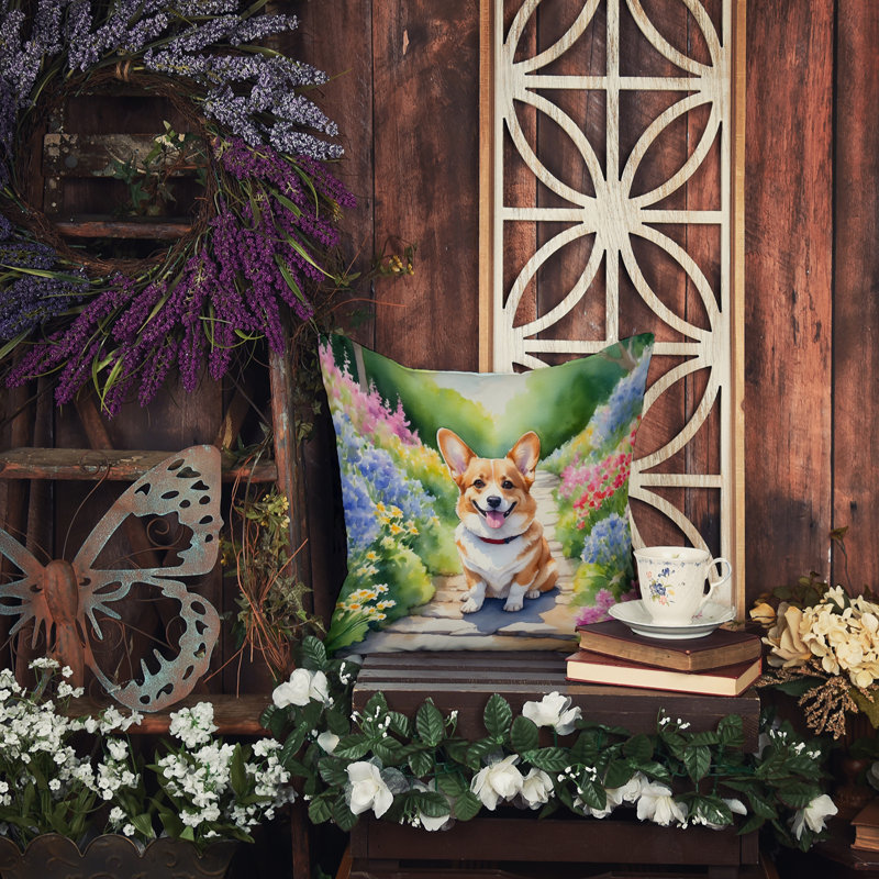 Coussin décoratif intérieur / extérieur Spring Path, H 14 po x l 14 po