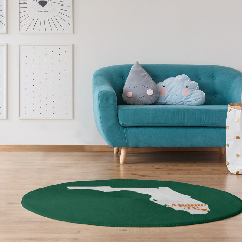 Tapis en polyester de couleur sports de la miami
