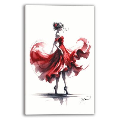 " Scarlet Dance Fluid Elegance "
