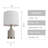 SIMPOL HOME 17.5 in. Ceramic Table Lamp with Natural White Linen Shade