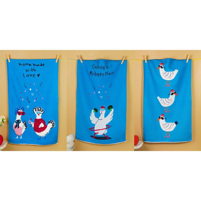 The Happy Place Artisan Kitchen Tea Towel Set of 3