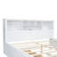 Lit plateforme très grand en bois avec tête de lit multi-rangement, USB et tiroirs-285120444