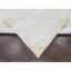 Tapis oriental de style moderne 9 pi x 9 pi, jaune, macaron, tissé à la main, en laine et en soie à base de plantes