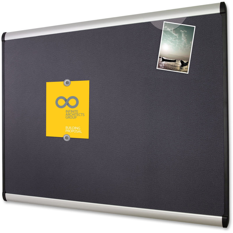 Quartet® Yes Fabric Wall Metal Bulletin Board, 24" H x 36" W