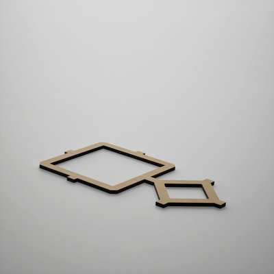 Très petits panneaux muraux décoratifs en bois Arcadia, très petit, l 12 7/8 po x H 7 3/8 po x T 3/8 po, chêne blanc