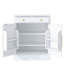 Garde-manger autoportant moderne, rangement pour buffet, armoire à café avec tiroir, 2 tablettes réglables et 2 tablettes de porte pour la cuisine et la salle à manger-165628391