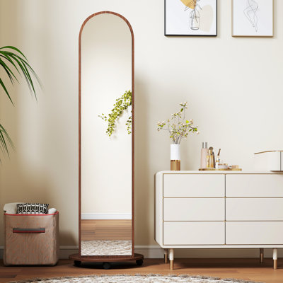 HOMCOM 2-in-1 Full Length Mirror with Storage Shelves