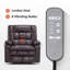 Petit fauteuil inclinable électrique à deux moteurs avec position infinie, massage par chaleur et vibrations, tissu-1036829586