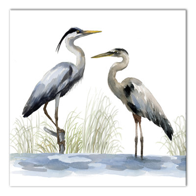 Heron Duo - reproduction sur toile tendue