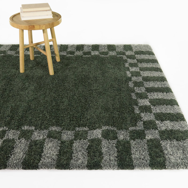 Tapis vert Seraphiel, 5 pi 3 po x 7 pi, Vert