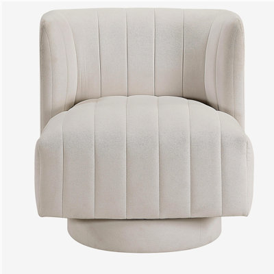 Chaise d'appoint moderne et confortable rembourrée de style beige avec mobilier de salon 1 pièce