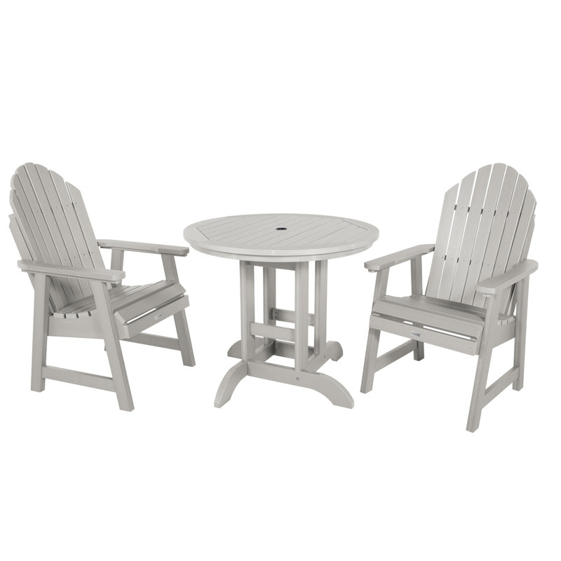 Lynn 2-Person 36" Round Dining-Height Bistro Set, Harbor Gray