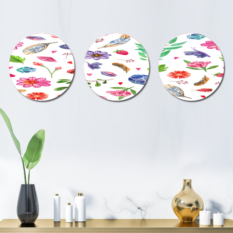 Plants & Flowers Wall Decor on Metal