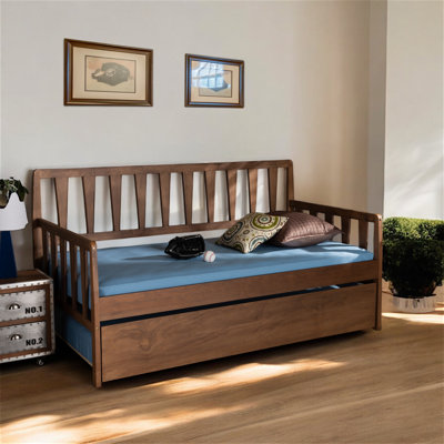 Doyers Twin Solid Wood Daybed with Trundle by Gracie Oaks