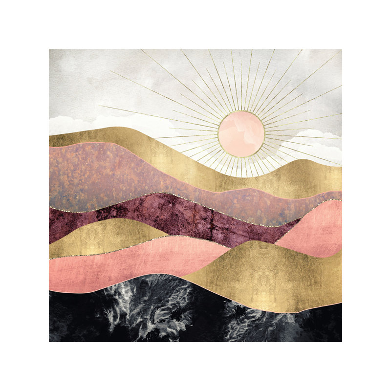 « rosé sun » par spacefrog designs-print, H 26 po x l 26 po x P 1,5 po, Toile tendue