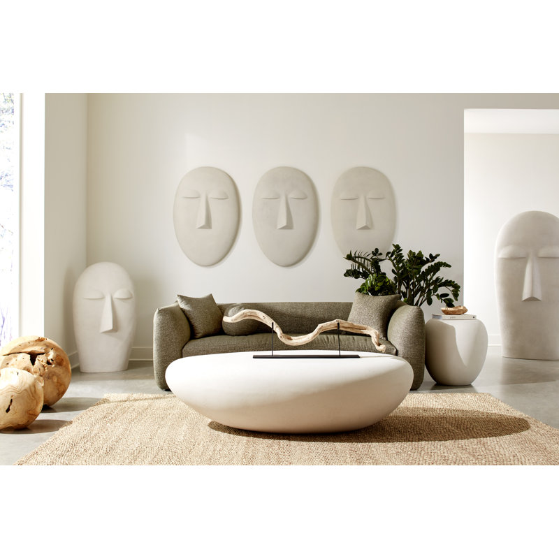 Emerging Face Sculpture, Roman Stone, Large, 72" H x 38" W x 14" D