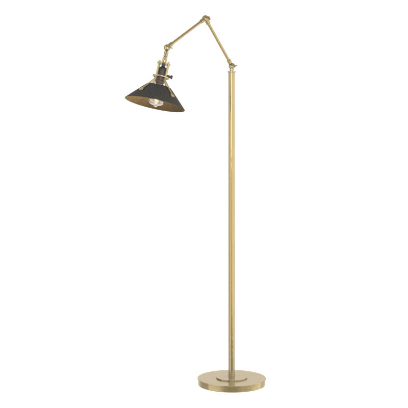 Henry 60.8" Task Floor Lamp, Natural Iron, Modern Brass