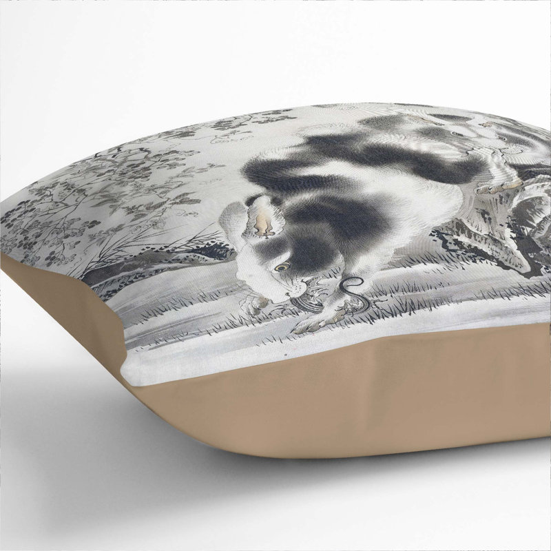 Square Throw Cushion, Stone, 55cm H x 55cm W x 20cm D