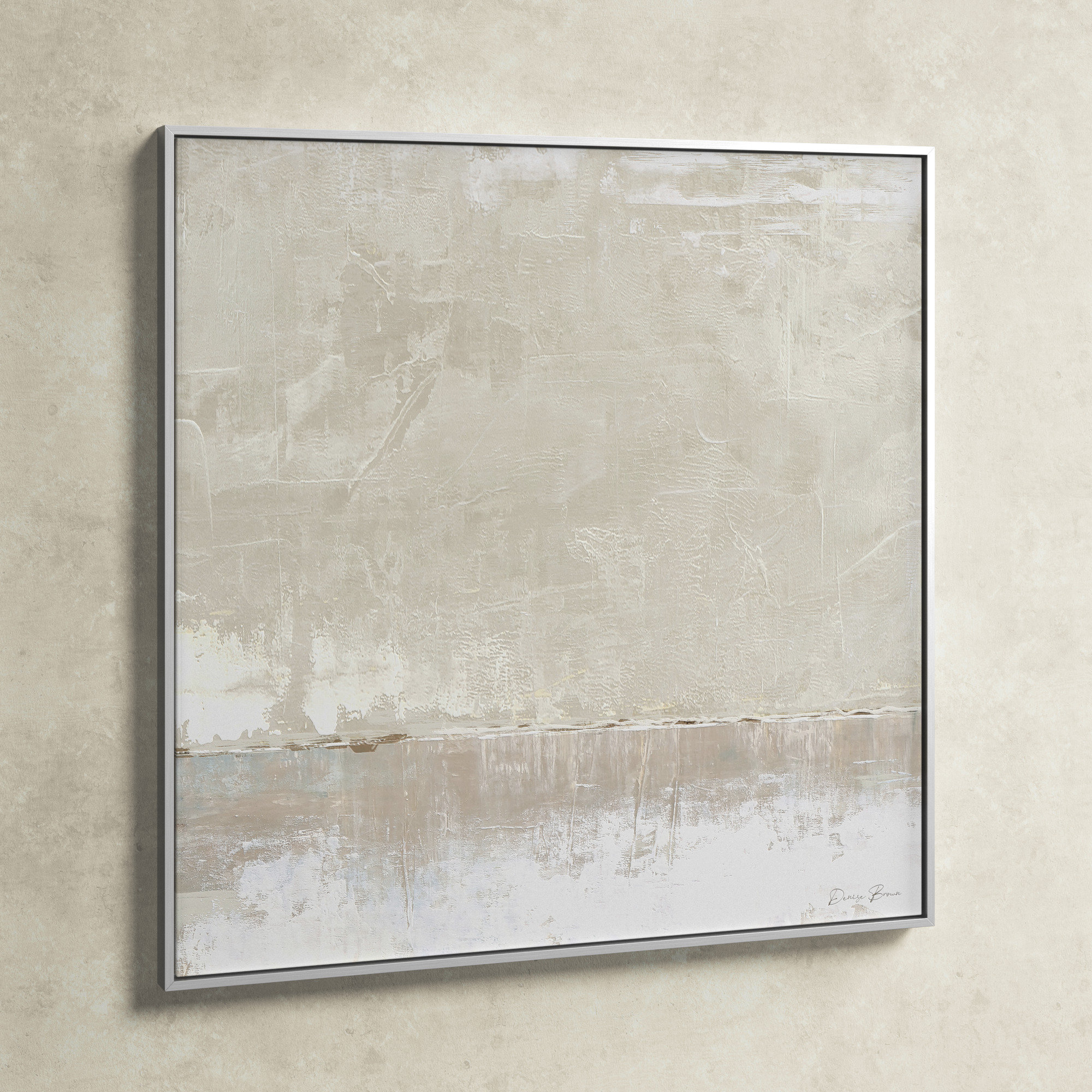 Better Days - Floater Frame Print on Canvas, 46.5" H x 46.5" W, Silver