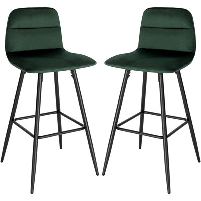 Enrique Upholstered Counter Stool with Metal Frame