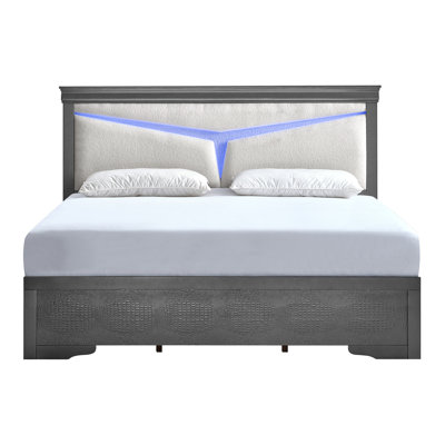 Osya A573AAC77C0D4CC3A0B188C0BB5C5F69 King Bed Gunmetal Gray