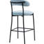 26 tabourets de bar bleus de 26 po avec rembourrage en mousse haute densité, cadre tendance et en métal, idéal pour un îlot de cuisine, un bureau ou un repose-pieds de coiffeuse, une chambre à coucher, un café