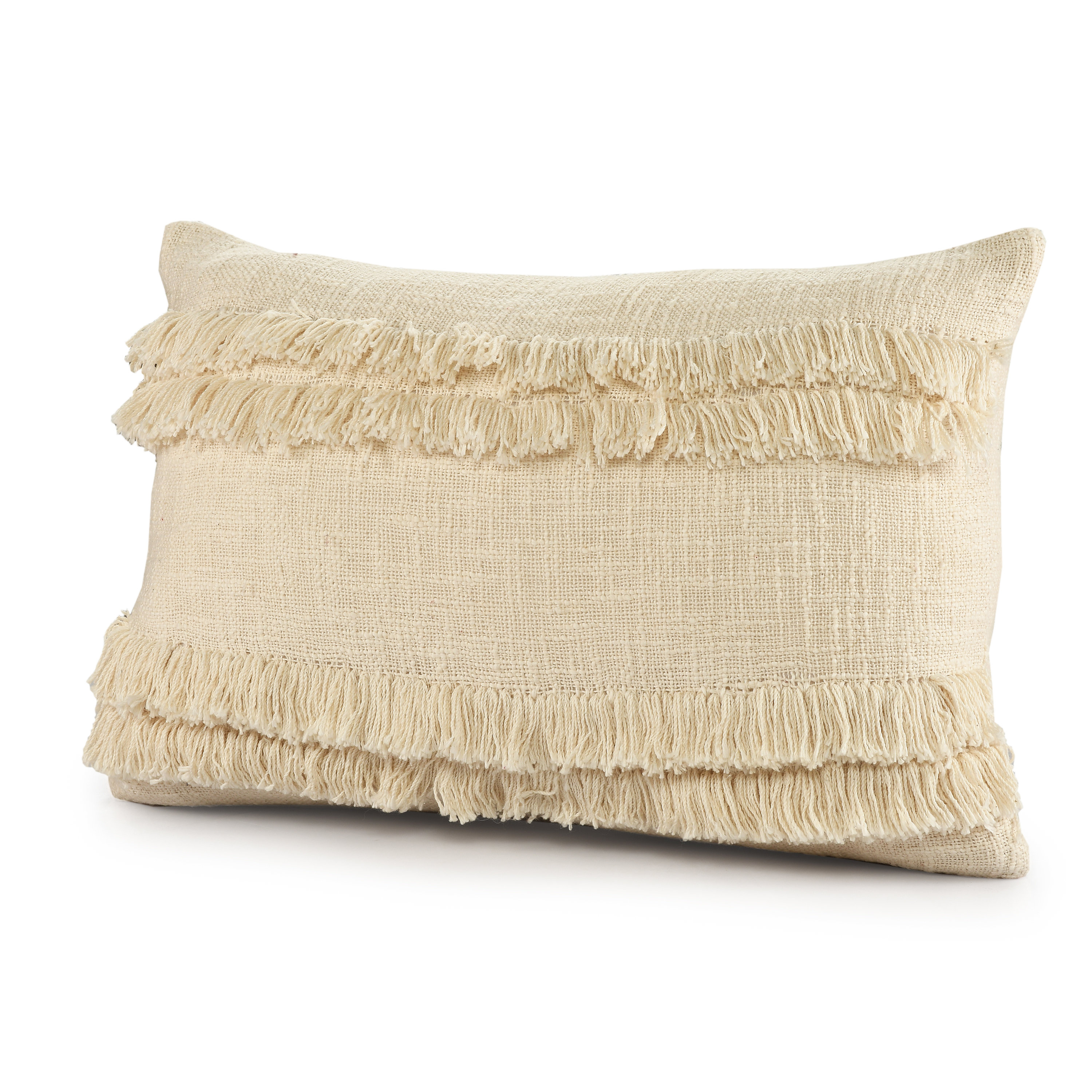 Better Homes & Gardens Decorative Throw Pillow, Cotton Fringe