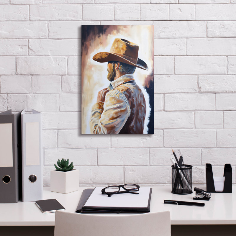«Cowboy 4» par Petals Prints Design, H 18 po x l 12 po x P 0,75 po