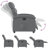 vidaXL Recliner Chair, Adjustable Backrest/ Footrest, Leather-97814416
