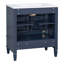Meuble-lavabo 30 po avec lavabo style rétro, espace de rangement multifonctionnel, tablette de porte, porte à fermeture en douceur, bleu