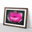 Hot Pink Lips - Picture Frame Graphic Art Print on MDF-56863510-56863511