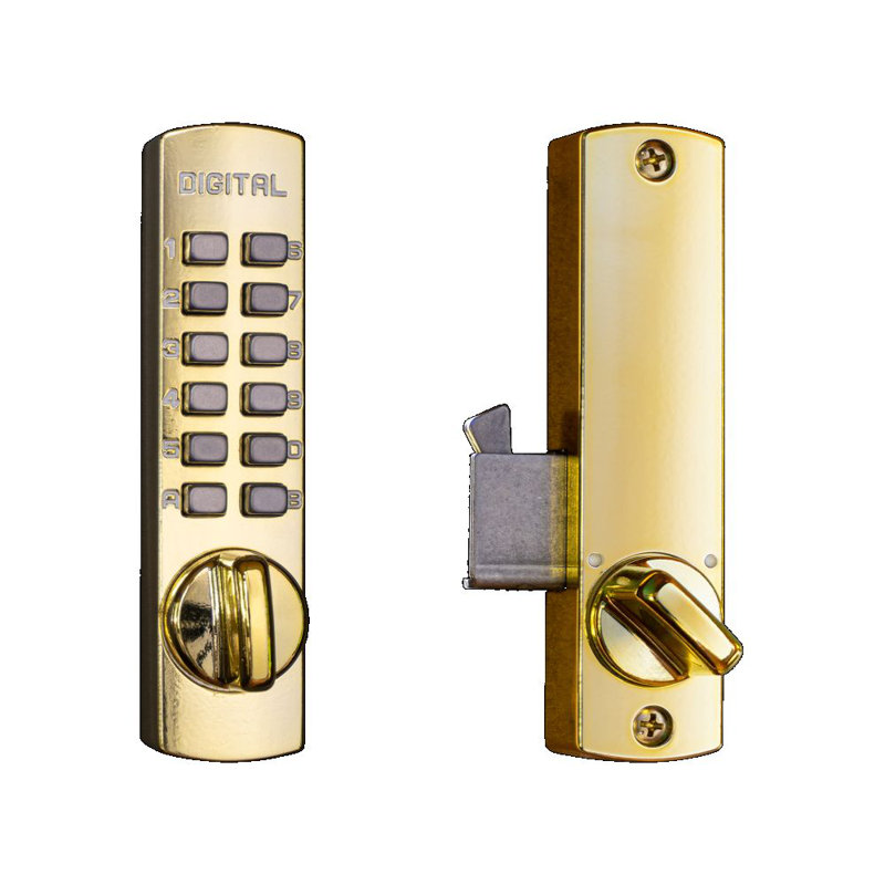 One Sided Deadbolt, Bright Brass
