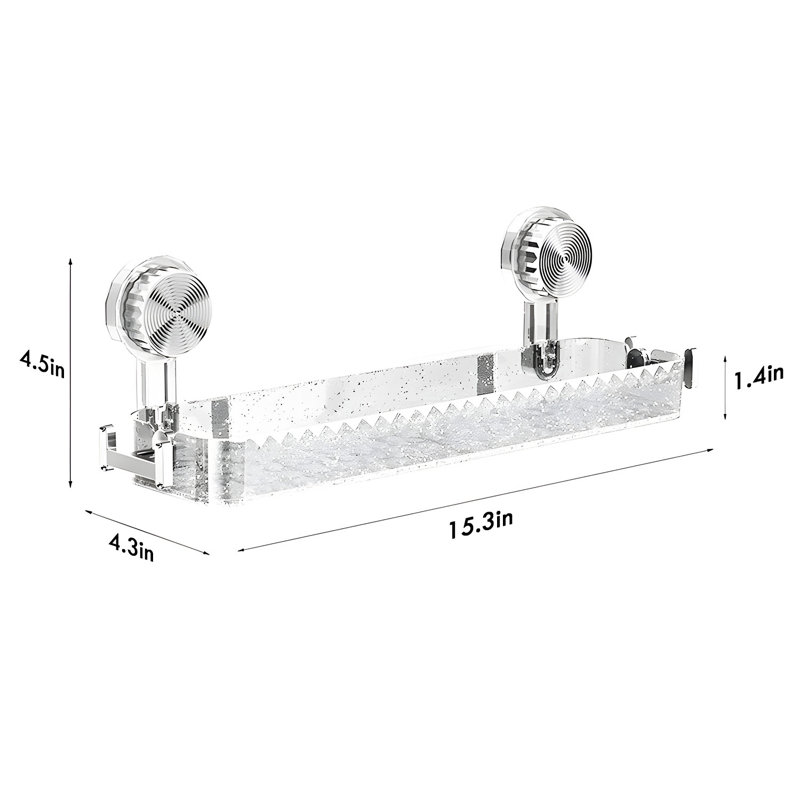 Support de douche à ventouse, Blanc