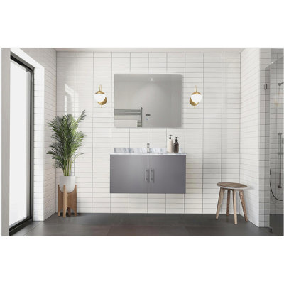 Lavabo de baignoire avec robinet et miroir à DEL
