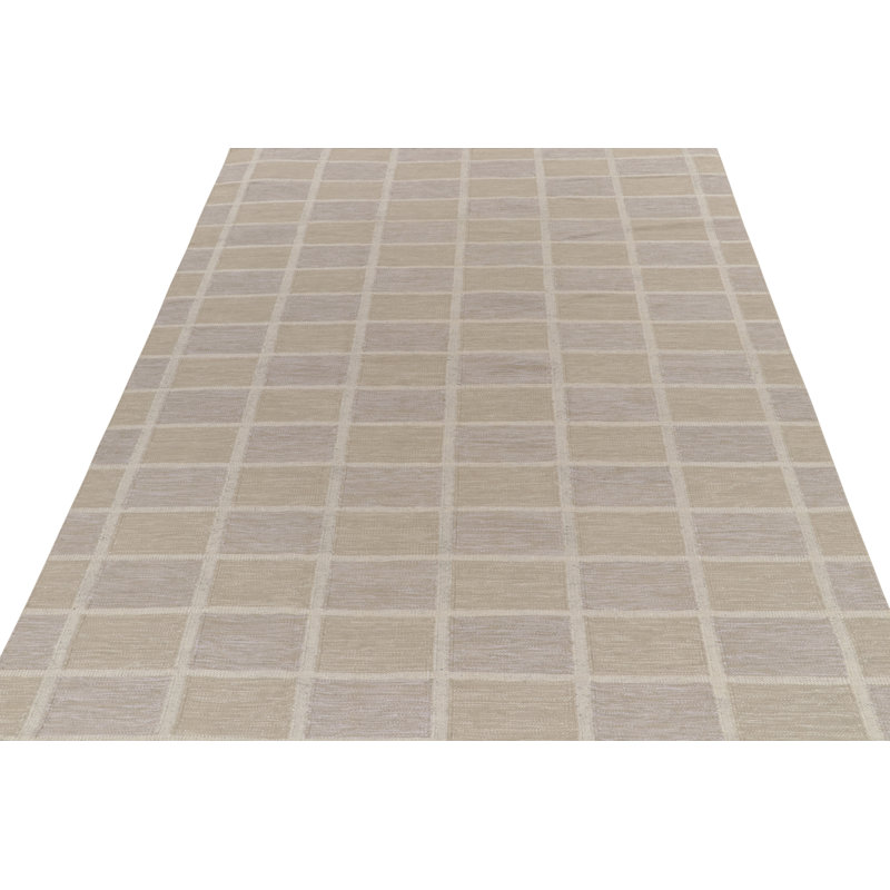 Scandinavian Wool Geometric Area Rug, Rectangle 10' x 14'