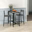 Table de bar et tabourets gris pour 2 personnes peu encombrants